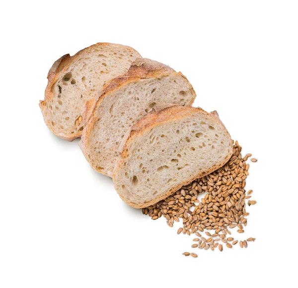 Färskt bröd isolerad på vit bakgrund — Stockfoto