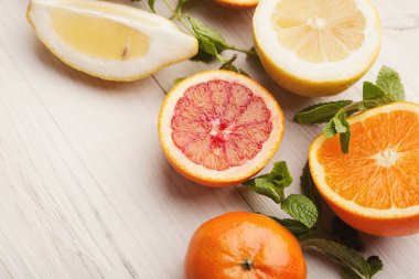 Turuncu Beyaz Wood, closeup yığını