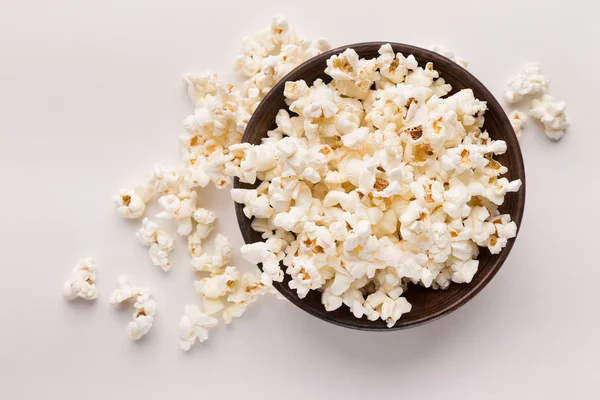 Popcorn bowl isolated on white background