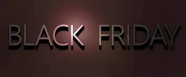 Black Friday text cu lumină pe fundal maro — Fotografie, imagine de stoc