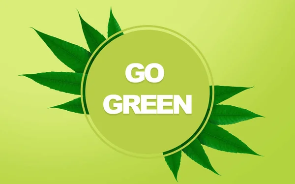 Pare a poluição ambiental bandeira motivacional verde, panorama — Fotografia de Stock