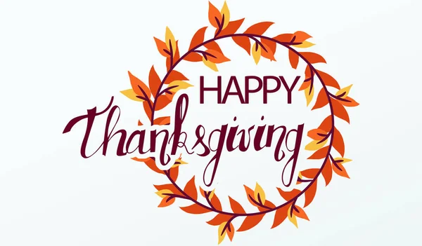 Tarjeta de felicitación de otoño con texto Feliz Día de Acción de Gracias — Foto de Stock