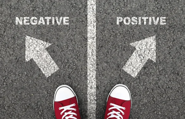 Negative or positive thinking is a personal choice — Stock Photo, Image