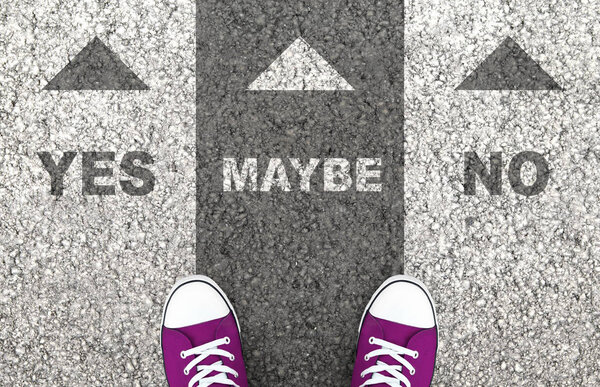 Студент не может выбрать между "да", может быть, или нет
