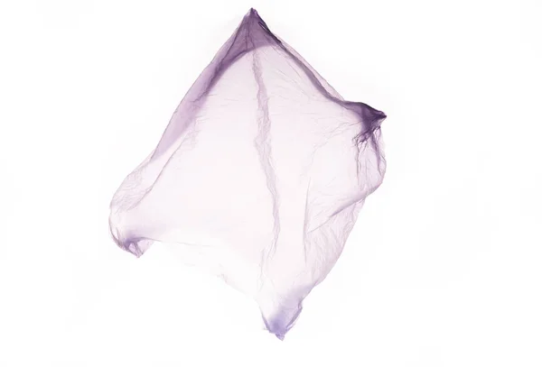 Clear disposable plastic bag isolated on white background — 스톡 사진