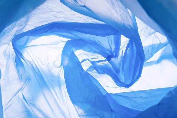Problemi ambientali concetto di modello di sacchetto di plastica blu — Foto Stock