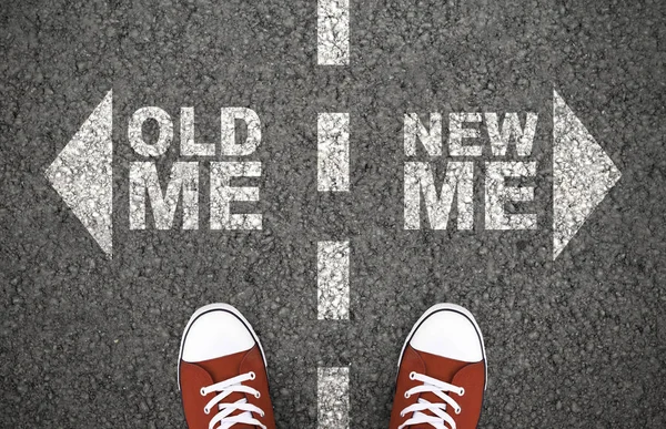 Decision between old and new me, dilemma — 스톡 사진