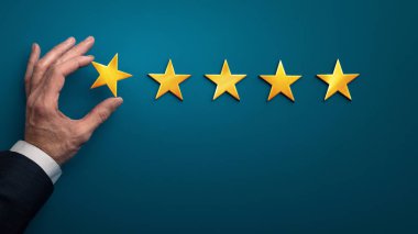 Hand of client giving a one star rating, bad experience clipart