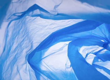 View on light through plastic bag, garbage waste concept
