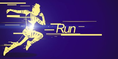 Zebra silueti spor yapan ve yazıtları çalıştıran kadın.