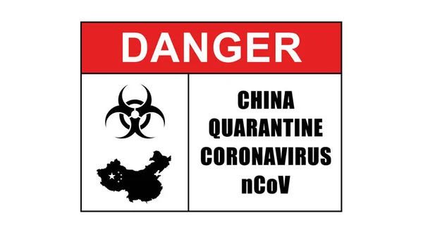 Cartel de advertencia con información sobre China coronavirus nCov —  Fotos de Stock