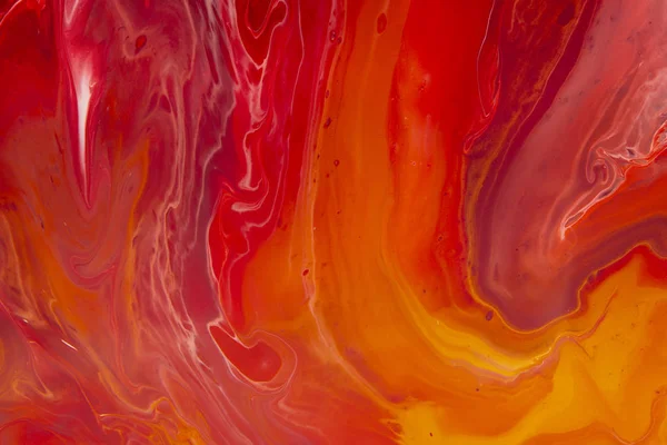 Mix colorato astratto, corallo vivo, vernici di colore rosso — Foto Stock