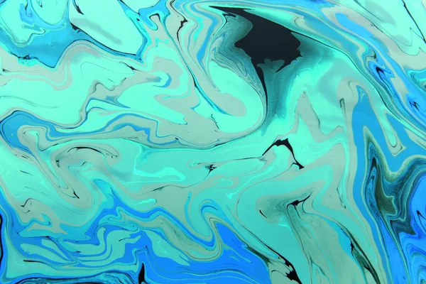 Blauwe oceaan draaikolk patroon. Luxe kunst in Oosterse stijl — Stockfoto