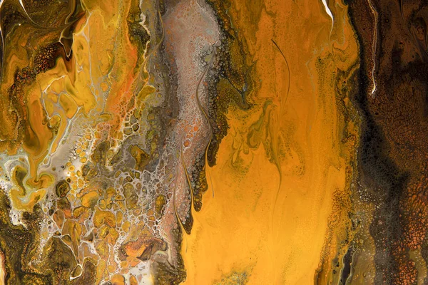 Marbleized effect. Liquid marble pattern with bronze powder — Stok fotoğraf