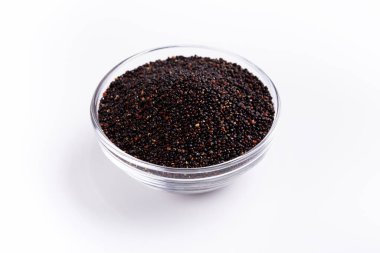 Sebze proteini. Siyah kinoa Cam bardaklarda