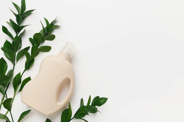 Bio bouteille de récipient de détergent en plastique avec espace vide — Image Bio bouteille de récipient de détergent en plastique avec espace vide Image En Vente