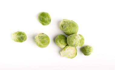Vegetables for every day. Brussels sprouts on white background