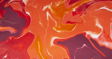 Paint splash of red, orange and white colors