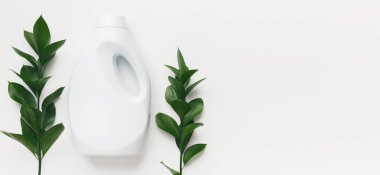 White plastic washing conditioner with natural components