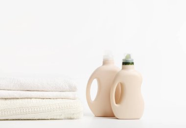 Soft and clean towels washing with bio softener detergent