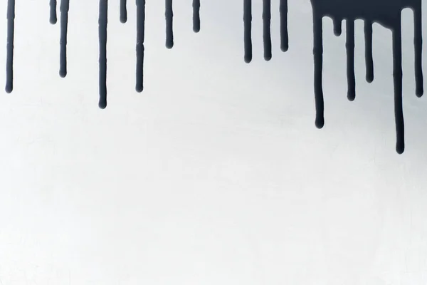 Black and white drippings. Decorative texture. Liquid paints. — Stock Photo, Image