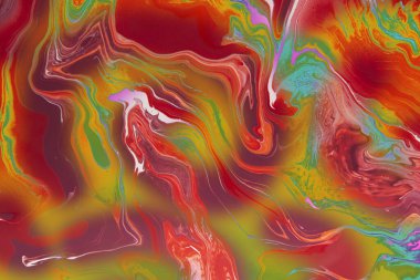 Eğri şekiller birbirinin içine girme renkli psychedelic arka plan yaptı