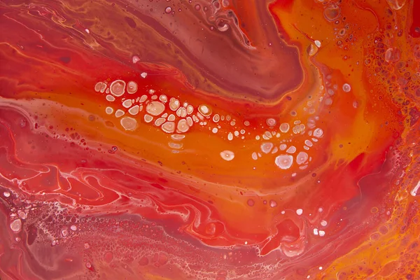 Mix colorato astratto, corallo vivo, vernici di colore rosso — Foto Stock