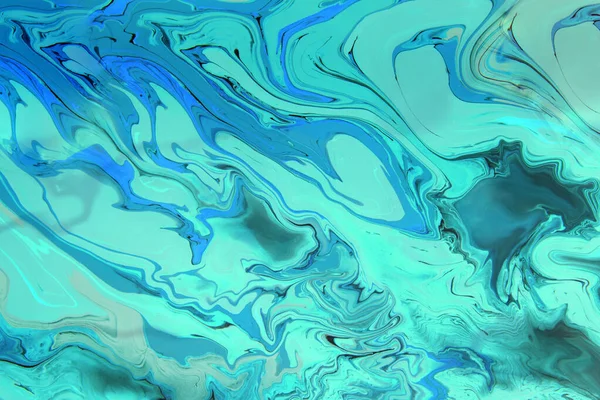 Техника абстрактной живописи. Вода с акриловыми красками — стоковое фото