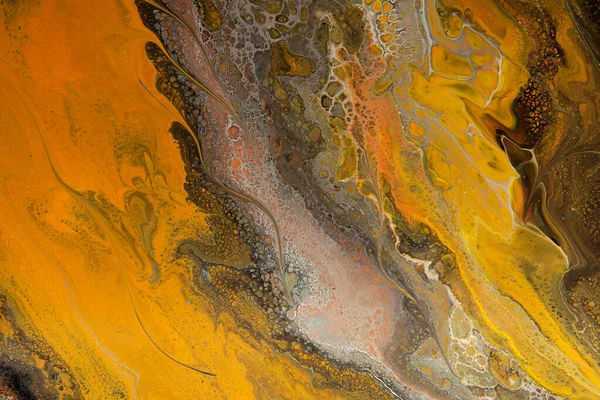 Pintura abstrata em mármore. Padrão marrom de cor acrílica — Fotografia de Stock