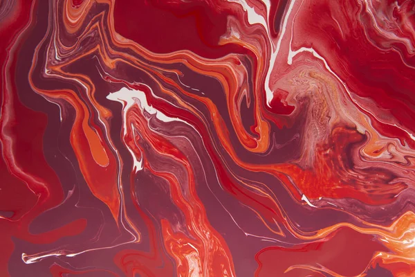 Pittura astratta di macchie rosse e bianche — Foto Stock