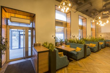 Dinlenmek için rahat ve modern bir yer, insan yok.