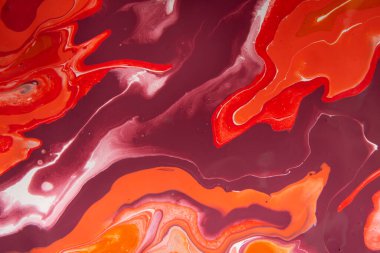 Renk karışımı. Çağdaş sanat, tasarım, moda kırmızısı