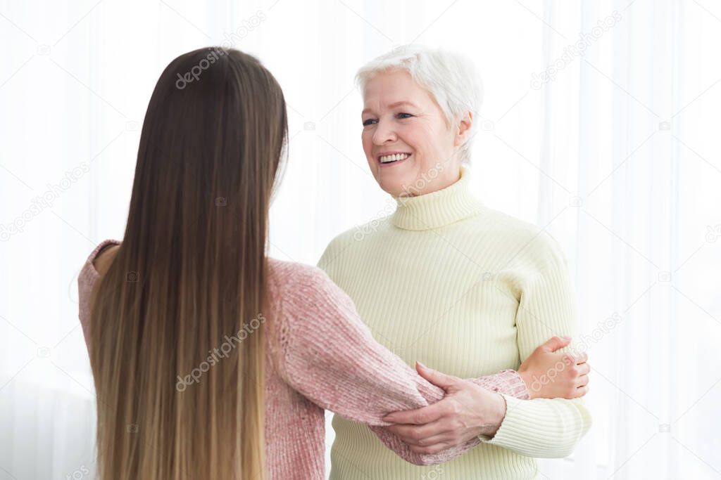 Daughter and her mother spending time together