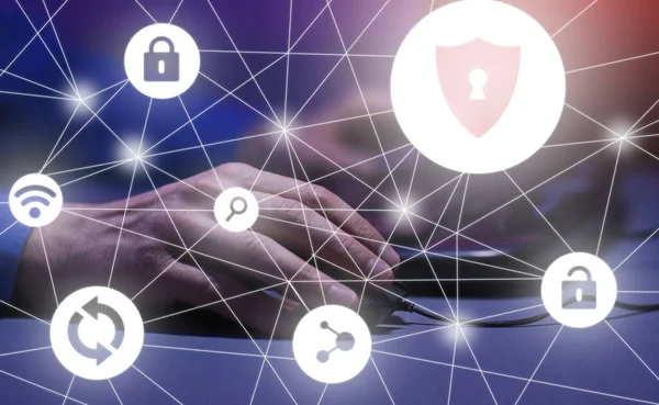 Hackerangriff und Netzsicherheit. Online-Betrug und Diebstahl — Stockfoto