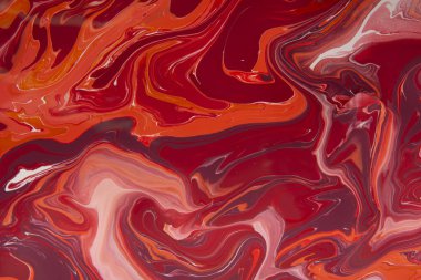 Kırmızı mürekkep renkleri inanılmaz derecede parlak, parlak, şeffaf.