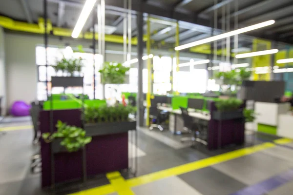 Naturalne wnętrze w stylowym otwartym biurze dla pracowników z zielonymi roślinami — Zdjęcie stockowe