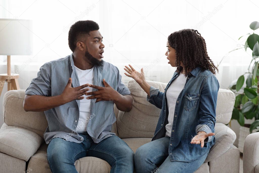 Jealous African Wife Blaming Husband For Infidelity During Quarrel At Home