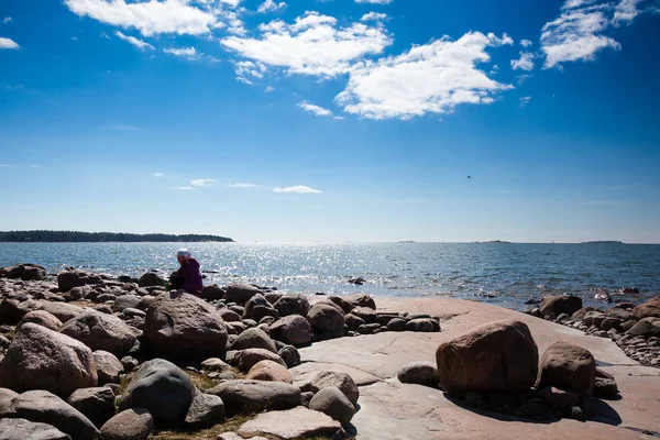 Playa de piedra en Helsinki —  Fotos de Stock