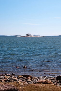 Helsinki Beach'te taş