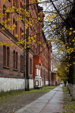 Sovetsk, Kaliningrad bölgesi, eski binalar ile sokak