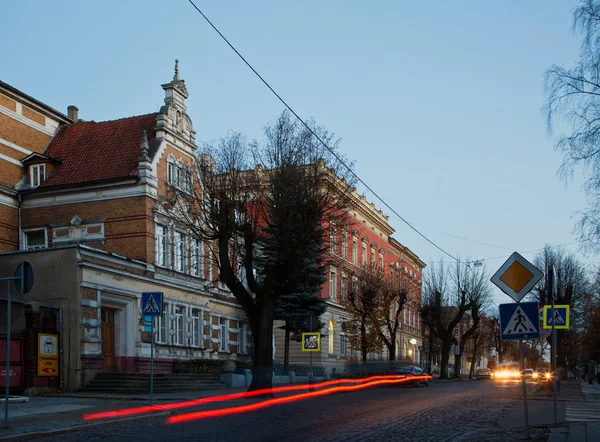 Czerniachowsk, Kaliningrad region, stare domy — Zdjęcie stockowe