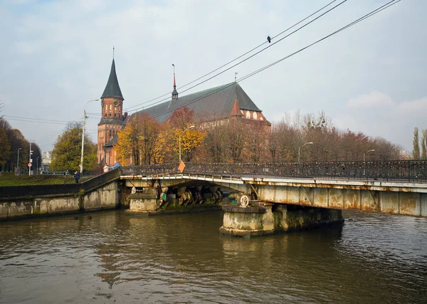 Kaliningrad. Utsikt över ön Kant från katedral — Stockfoto