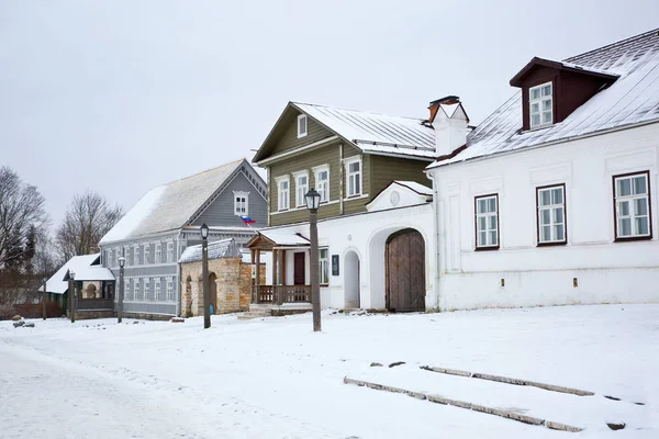 Rekonstrukcja starych ulic w mieście Izborsk — Zdjęcie stockowe