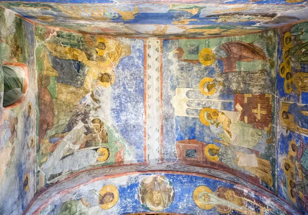 Los frescos de la Catedral de la Transfiguratio del siglo XII —  Fotos de Stock