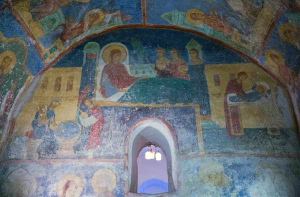 Transfiguratio の 12 世紀の大聖堂のフレスコ画 — ストック写真