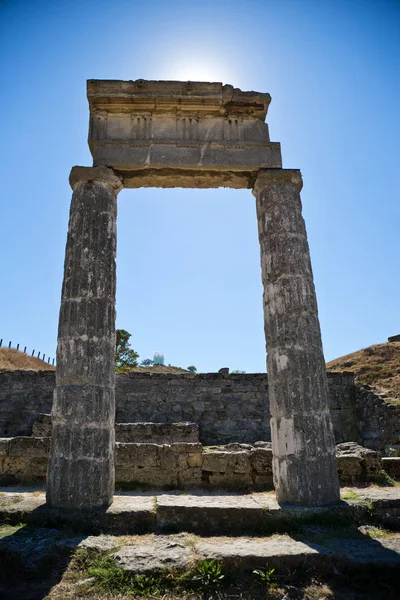 Antiguas ruinas Pantekapeya en el Monte Mitrídates — Foto de Stock