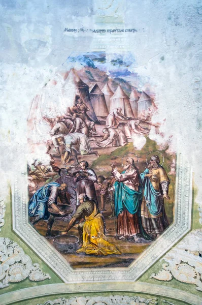 Εσωτερική ζωγραφική από την εκκλησία του Αγίου Γεωργίου στο Yuryev-Πόλσκι — Φωτογραφία Αρχείου