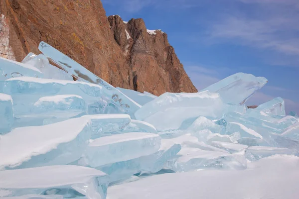 Beautiful views of the lake Baikal winter Royalty Free Stock Images