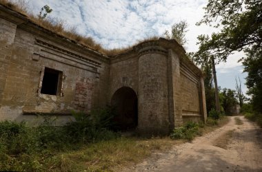 Military fortress of Kerch on the Black Sea coast clipart