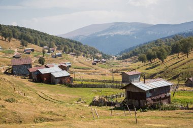Güzel doğa ve yaz evler Tanrı yolda